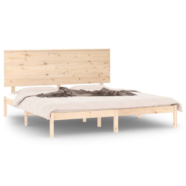 vidaXL Bed Frame without Mattress 180x200 cm Super King Solid Wood