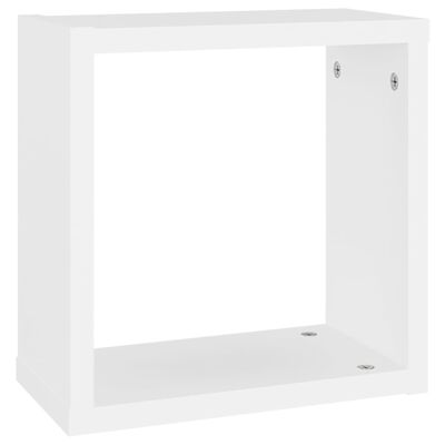 vidaXL Wall Cube Shelves 4 pcs White and Sonoma Oak 30x15x30 cm