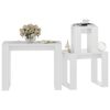vidaXL Nesting Tables 3 pcs High Gloss White Engineered Wood