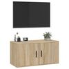 vidaXL Wall Mounted TV Cabinet Sonoma Oak 80x34.5x40 cm