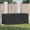 vidaXL Garden Storage Box Poly Rattan 180x90x70 cm Black