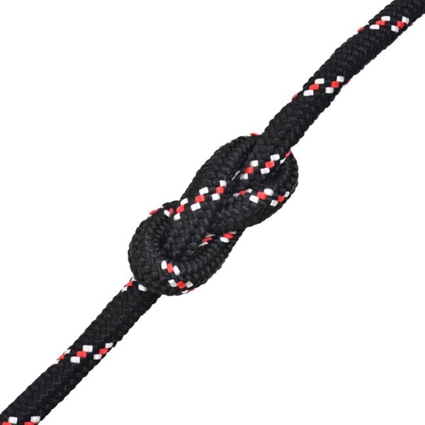 vidaXL Marine Rope Polypropylene 12 mm 50 m Black