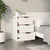 vidaXL Bedside Cabinets 2 pcs High Gloss White 40x36x65 cm