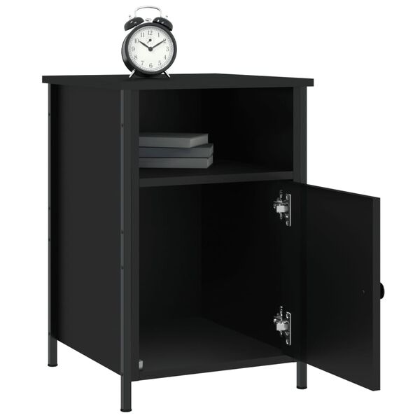 vidaXL Bedside Cabinets 2 pcs Black 40x42x60 cm Engineered Wood