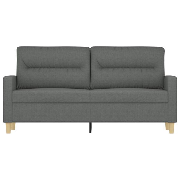 vidaXL 2-Seater Sofa Dark Grey 140 cm Fabric