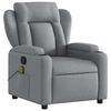 vidaXL Massage Recliner Chair Light Grey Fabric