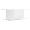 vidaXL Coffee Table High Gloss White 102x55,5x40 cm Engineered Wood