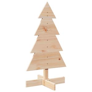 vidaXL Wooden Christmas Tree for Decoration 80 cm Solid Wood Pine