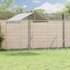 vidaXL Outdoor Dog Kennel with Roof Silver 6x6x2.5 m Galvanised Steel