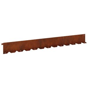 vidaXL Lawn Edging 20 pcs 102 x 10 x 4 cm Steel Rusty