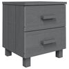 vidaXL Bedside Cabinet | Dark Grey | Solid Pinewood, MDF | Medium | Storage