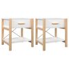 vidaXL Bedside Tables 2pcs White 42x38x45 cm Engineered Wood