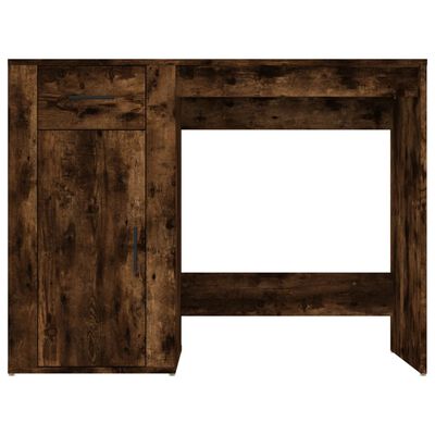 vidaXL Desk Smoked Oak 100x49x75 cm Engineered Wood
