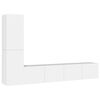 vidaXL 4 Piece TV Cabinet Set White Engineered Wood