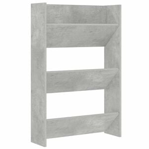 vidaXL Wall Shoe Cabinet Concrete Grey 60x18x90 cm Engineered Wood