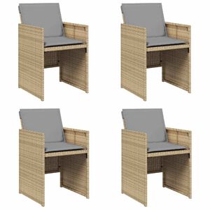 vidaXL Garden Chair | Set of 4 | Mix Beige, Light Grey