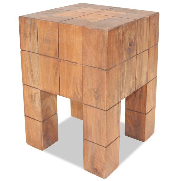 vidaXL Stool Solid Mahogany Wood