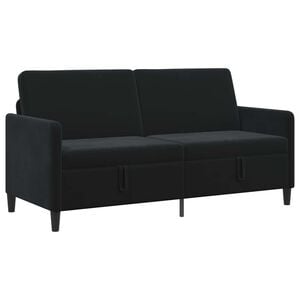 vidaXL Sofa With Storage Black 172 x 78 x 87 cm Polyester