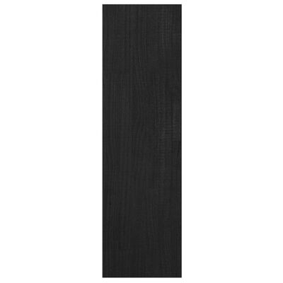 vidaXL Book Cabinet/Room Divider Black 40x30x103.5 cm Solid Pinewood