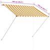 vidaXL Retractable Awning 100x150 cm Yellow and White