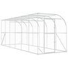 vidaXL Against Wall Chicken Coop Silver 600 x 200 x 215 cm