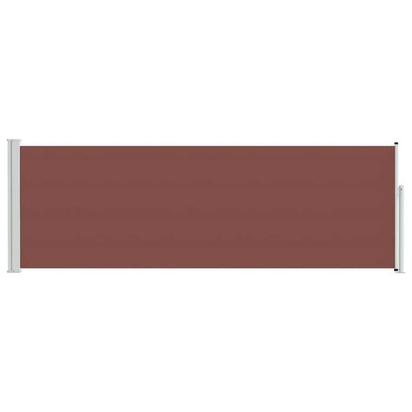 vidaXL Patio Retractable Side Awning 100x300 cm Brown