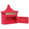 vidaXL Wall Mounted Mailbox Red 40.5 x 16 x 45 cm Cast Aluminum
