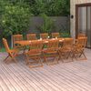 vidaXL 11 Piece Garden Dining Set 280x90x75 cm Solid Wood Acacia
