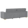 vidaXL Sofa 3 pcs Light Grey 220 x 80 x 84 cm Fabric