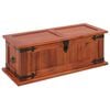 vidaXL Storage Chest | Brown | Solid acacia wood, MDF | 60x25x22 cm