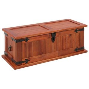 vidaXL Storage Chest | Brown | Solid acacia wood, MDF | 60x25x22 cm