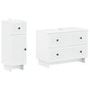 vidaXL 2 Piece Bathroom Cabinet Set EDE White Engineered Wood