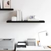 vidaXL Floating Wall Shelf Black 90x23.5x3.8 cm MDF
