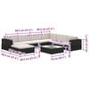 vidaXL 8 Piece Garden Lounge Set with Cushions Poly Rattan Black