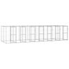 vidaXL Outdoor Dog Kennel Galvanised Steel 16.94 m&sup2;