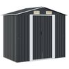 vidaXL Garden Storage Shed Anthracite Steel 204x132x186 cm