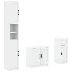 vidaXL 3 Piece Bathroom Cabinet Set UTRECHT Engineered Wood