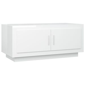 vidaXL Coffee Table High Gloss White 102x50x45 cm Engineered Wood