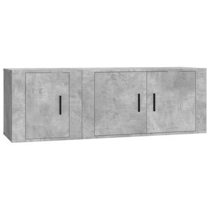 vidaXL 2 Piece TV Cabinet Set Concrete Grey Engineered Wood