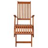 vidaXL Outdoor Deck Chair with Footrest and Cushion Solid Acacia Wood