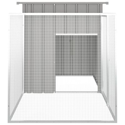 vidaXL Rabbit Cage Grey 200x91x100 cm Galvanised Steel