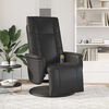 vidaXL Massage Recliner Chair with Footrest Black Faux Leather