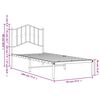 vidaXL Metal Bed Frame without Mattress with Headboard White 90x190cm