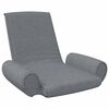 vidaXL Folding Floor Chair Light Grey Fabric