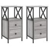 vidaXL Bedside Cabinets 2 pcs Grey Sonoma 34x35,5x70 cm Engineered Wood