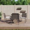 vidaXL 5 Piece Garden Dining Set with Cushions Poly Rattan and Steel