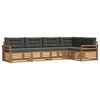 vidaXL Outdoor Sofa Set with Cushion 5 pcs Natural and Anthracite