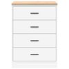 vidaXL Garage Storage Cabinet White 60x51x85 cm Solid Wood Pine