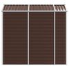 vidaXL Garden Shed Brown 191x215x198 cm Galvanised Steel