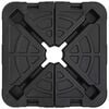 vidaXL Umbrella Base Set 2 pcs Black 88.5 x 88.5 x 12 cm Plastic